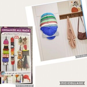 NEW ORGANIZE ALL RACK AND WALL HAT STORAGE (2) PIECES